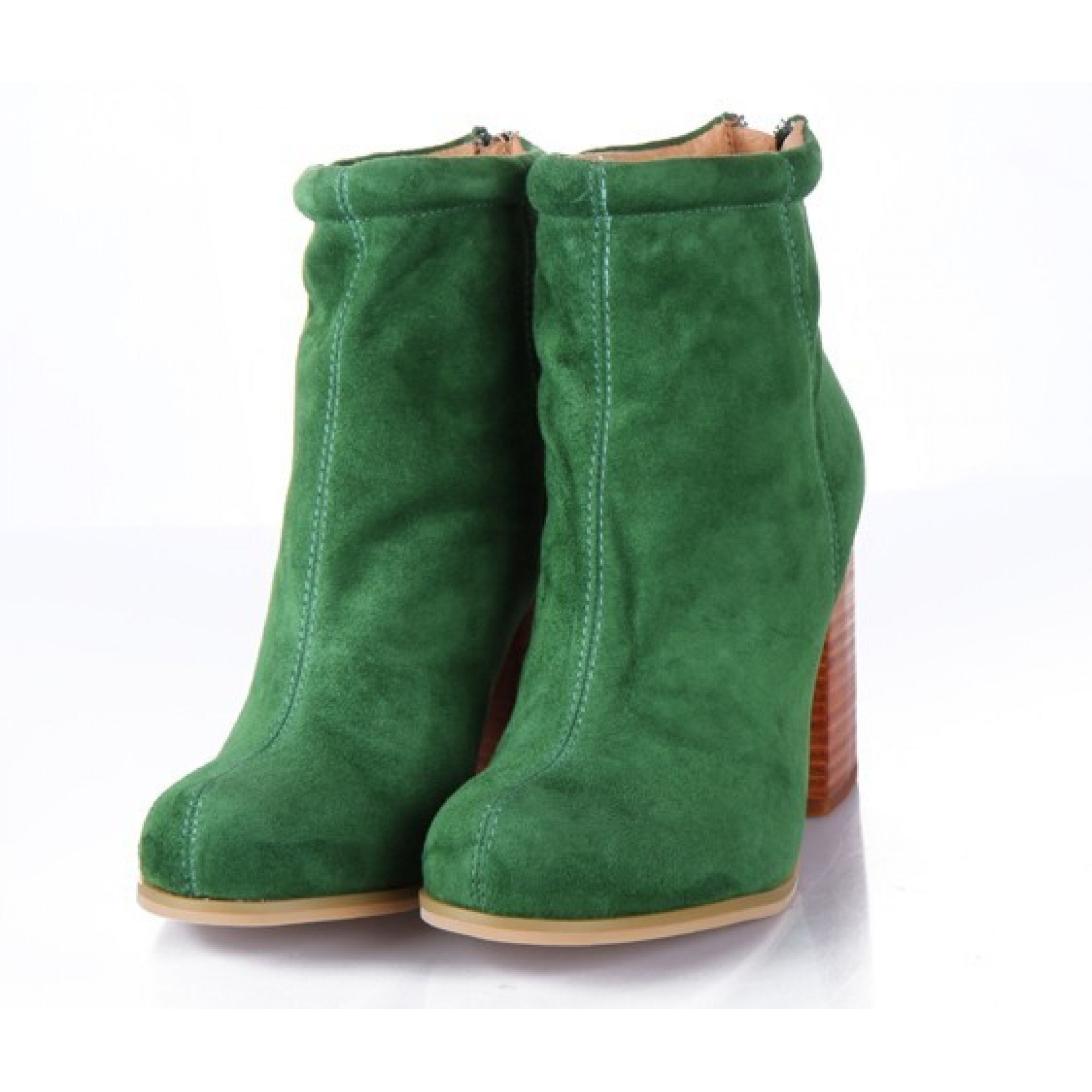 Бенеттон зеленые замшевые ботинки