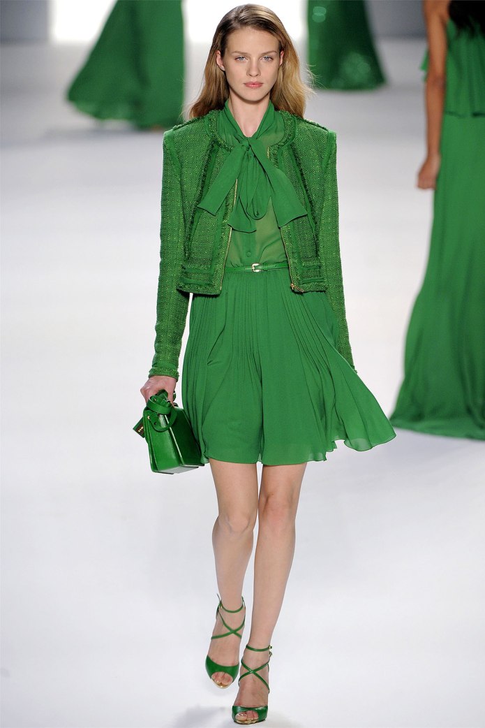Платье Elie Saab зеленого цвета