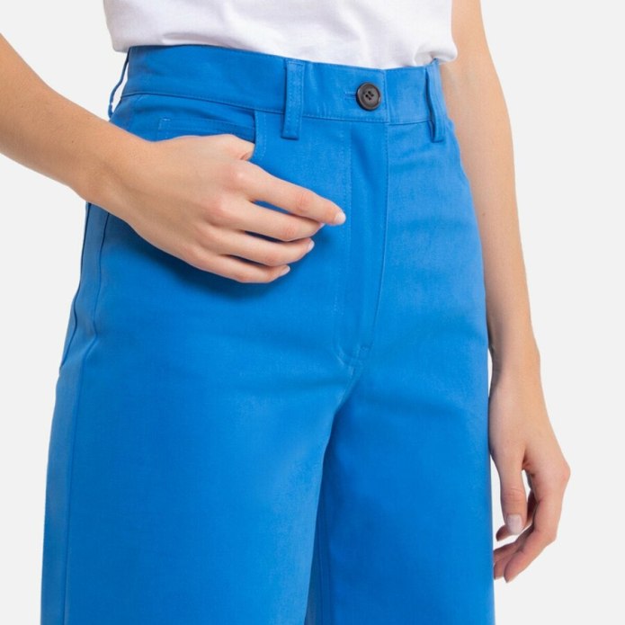 Zara брюки из сатина небесно-голубой