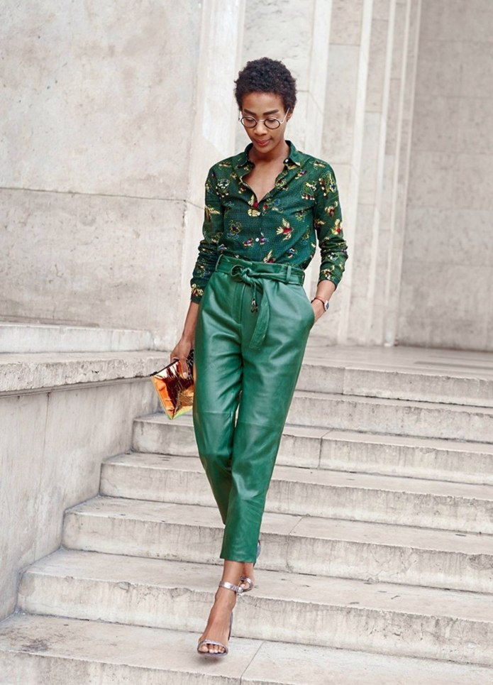 Кожаные брюки Street Style 2020