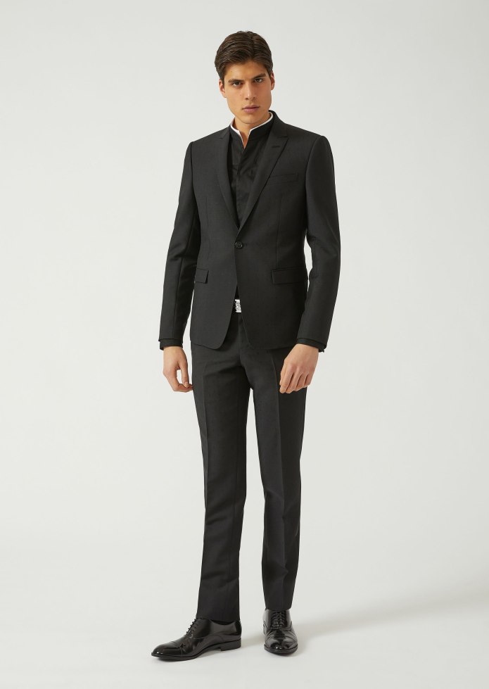Костюм с однобортным пиджаком Emporio Armani