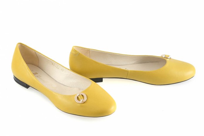 P1-2137 Yellow туфли женские (натуральная кожа)