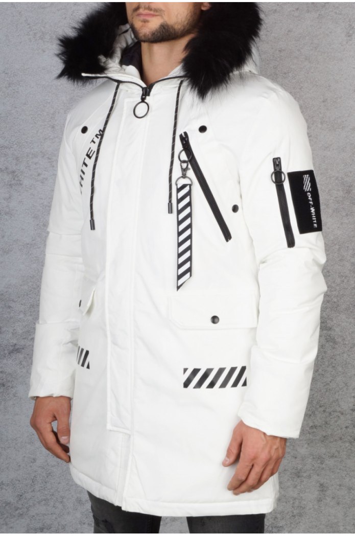 Белая парка off White