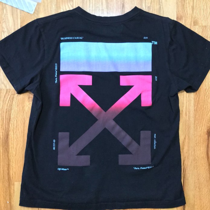 Off White футболка градиент
