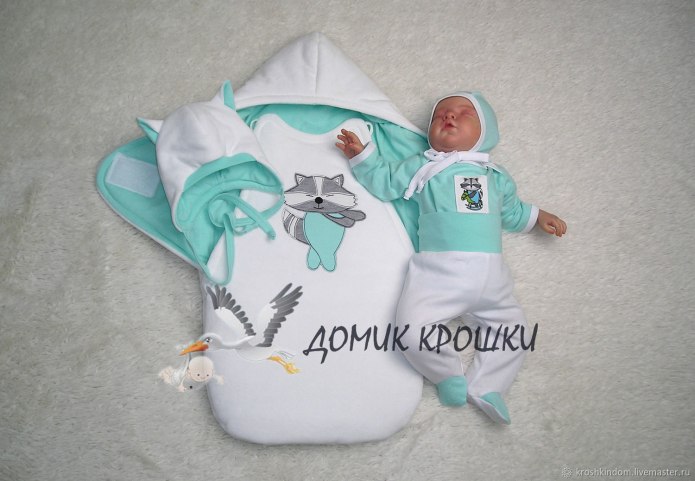Комплект на выписку для новорожденных Енотик