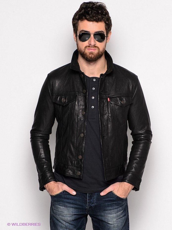 Кожаная куртка мужская Levis Bomber XS