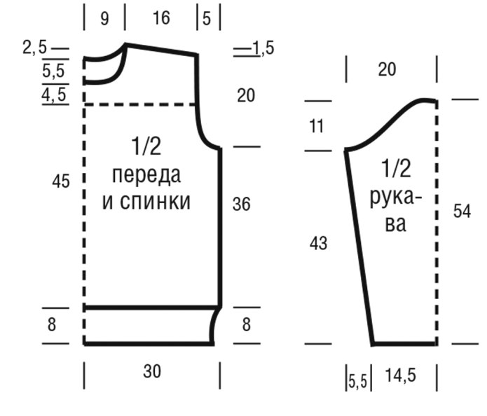 Вязаные мужские свитера со схемами