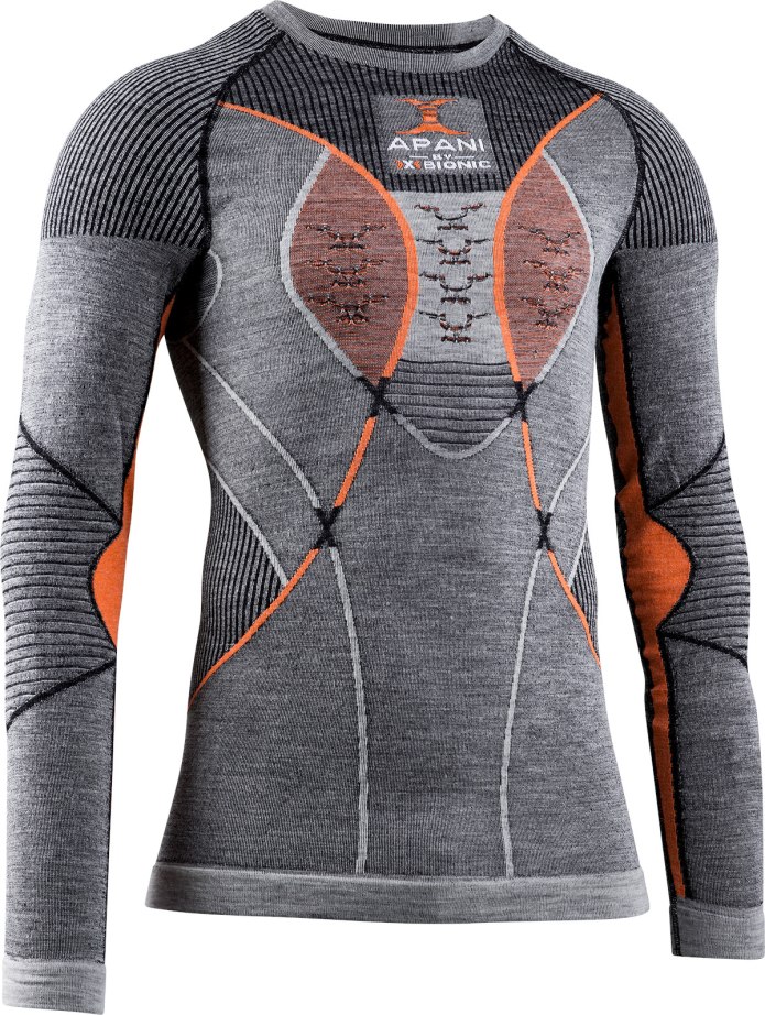Термобелье x-Bionic рубашка Apani 4.0 Merino men b080 Black/Grey/Orange