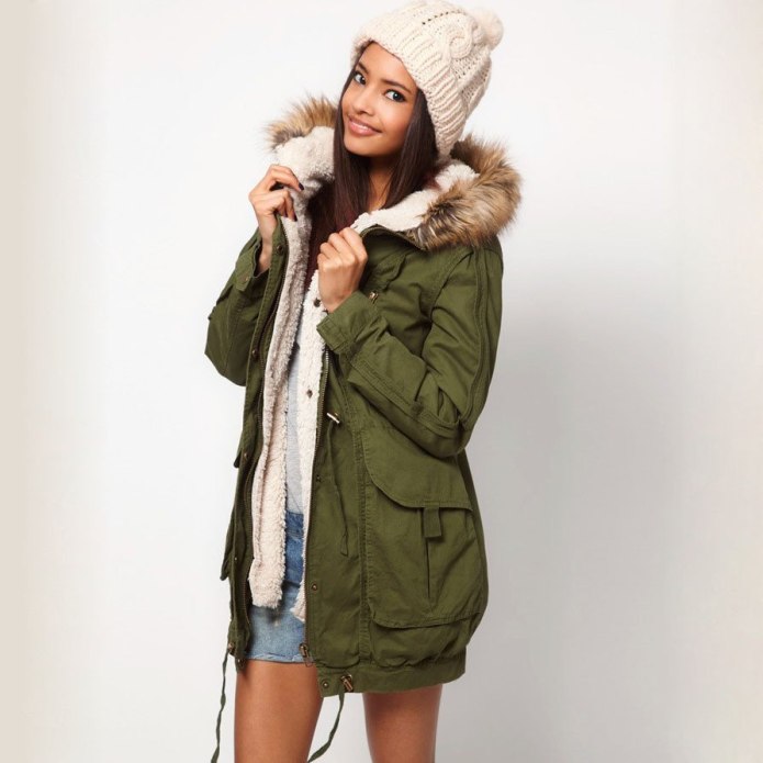 Zara парка удлиненная с капюшоном 1732/300
