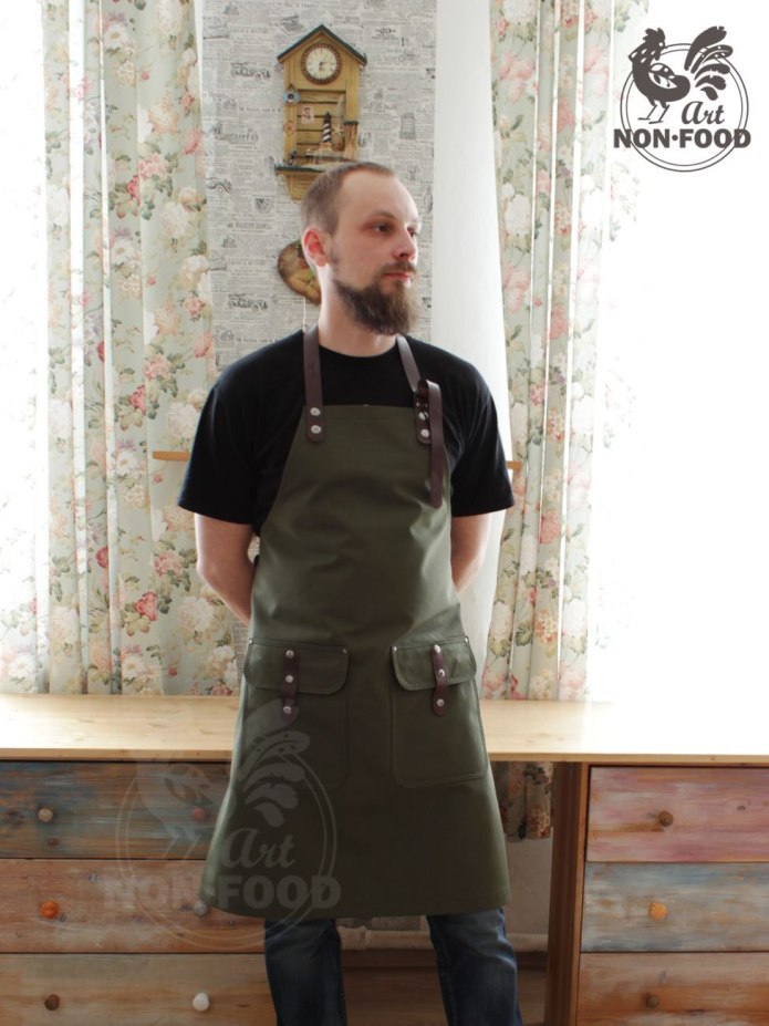 Фартук HORECA (ХОРЕКА) С нагрудником Dark Green (темно-зеленый)