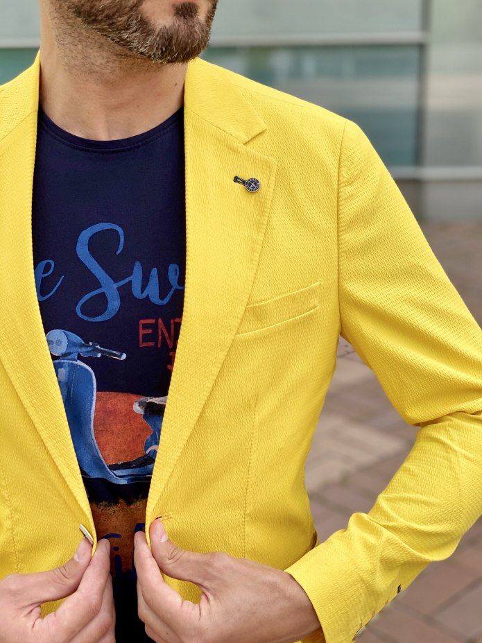 Fred Perry желтый пиджак мужской