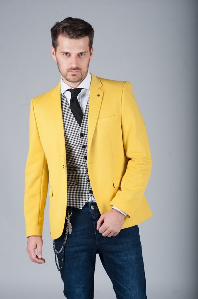Fred Perry желтый пиджак мужской