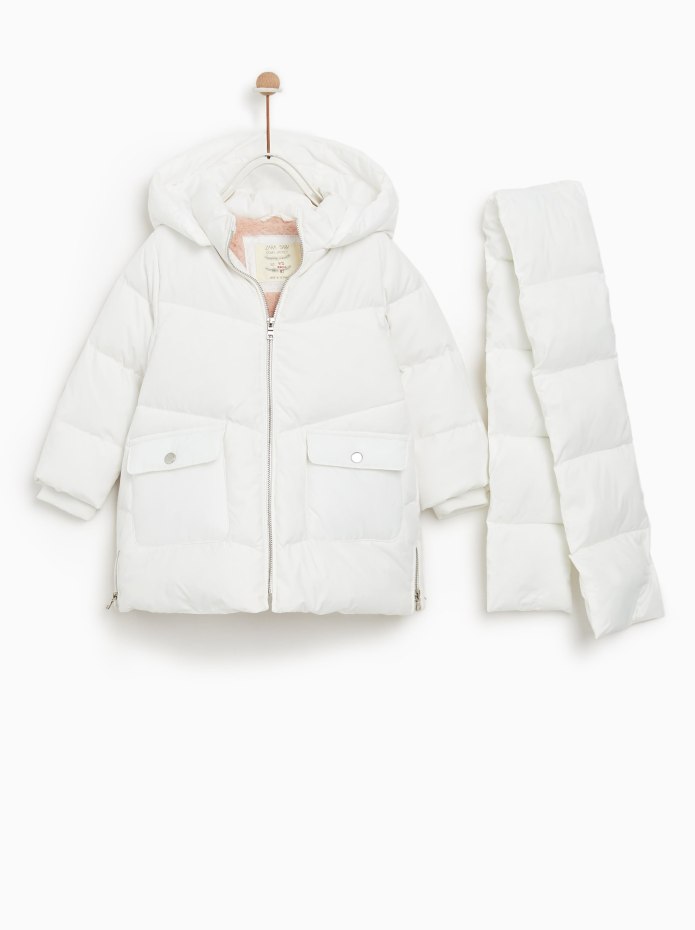 Белый Пуффер Zara