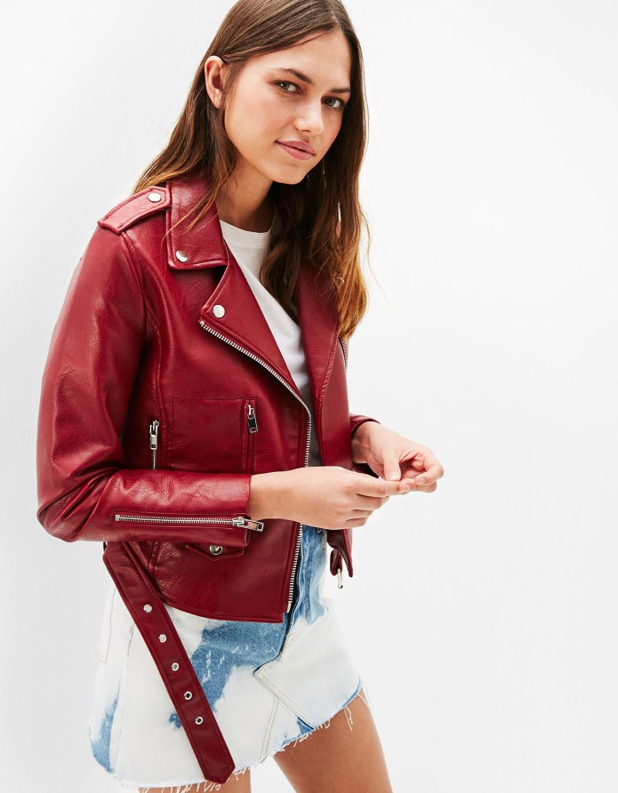 Куртка Bershka косуха красная
