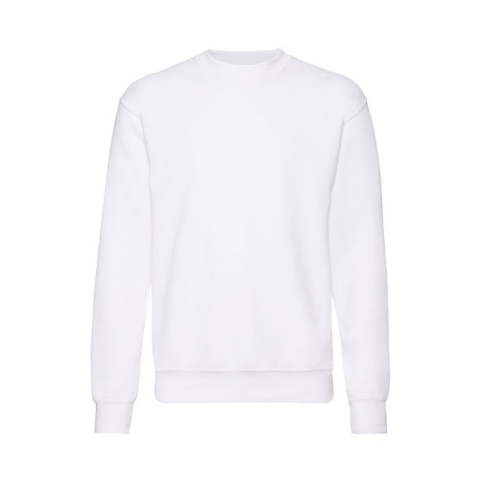 Свитшот с начесом "Classic Set-in Sweat", белый_s, 80% х/б, 20% п/э, 260 г/м2