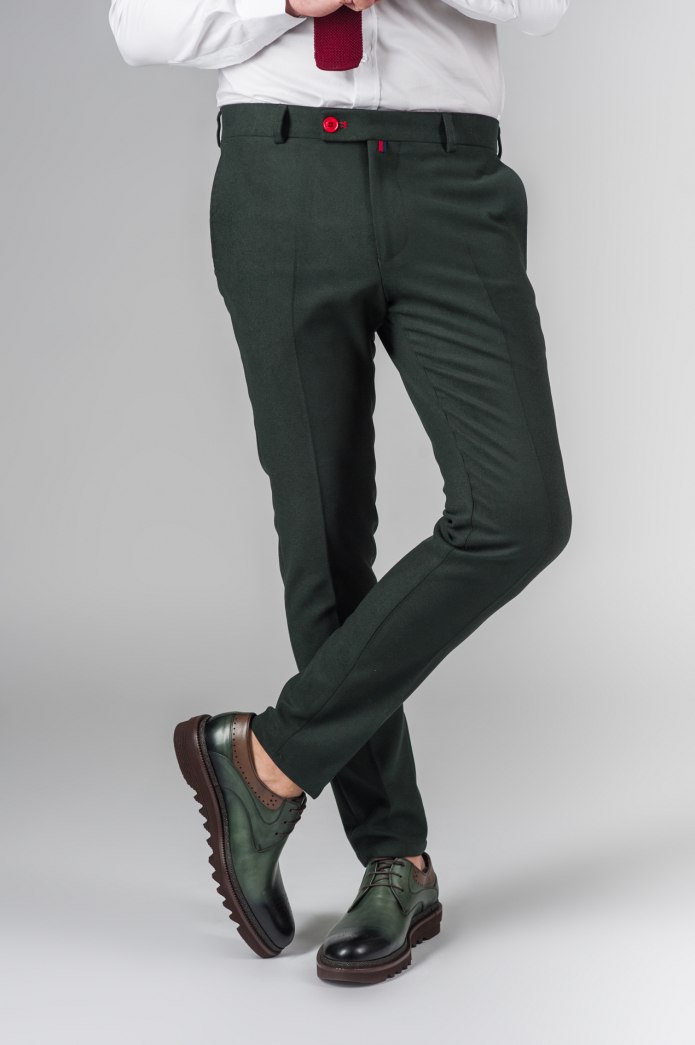 Брюки в клетку мужские зауженные Hugo Boss