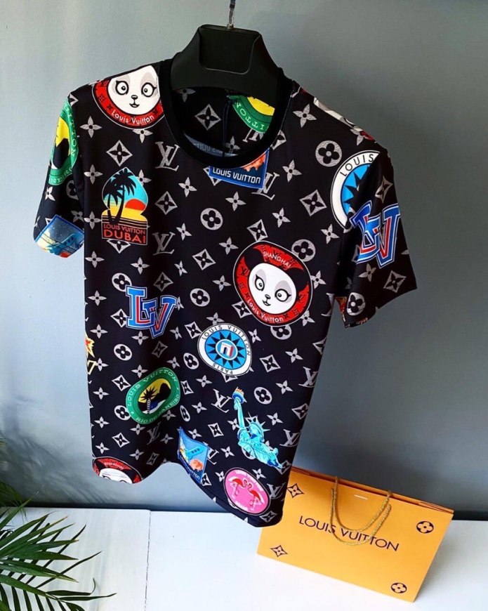 Louis Vuitton футболка разноцветная
