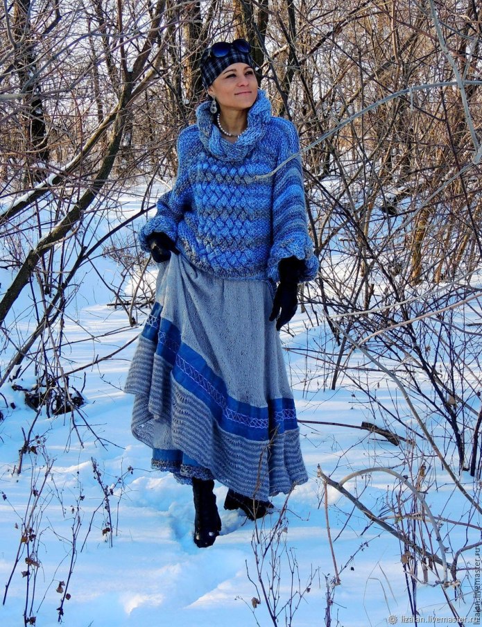 Юбка миди зимой 2020 Street Style