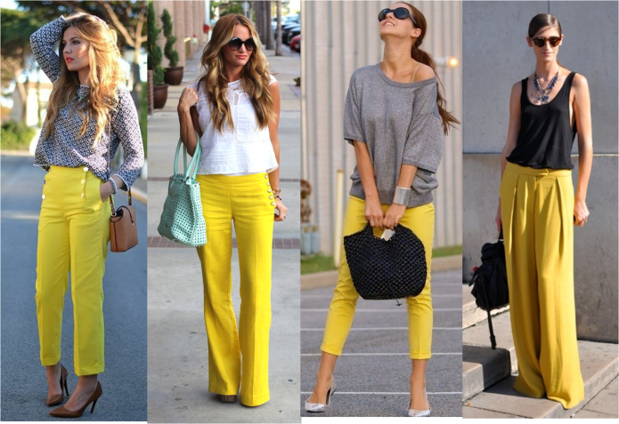 Кюлоты Zara желтые