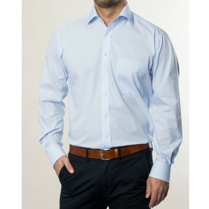 Рубашки слим фит с длинным рукавом