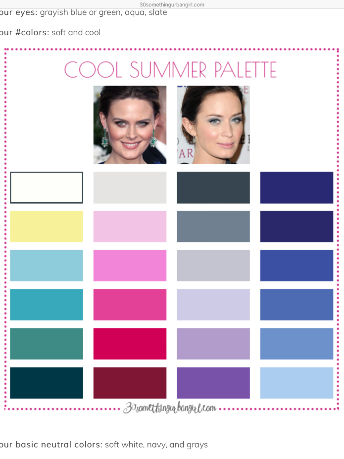 Cool Summer палитра Palette