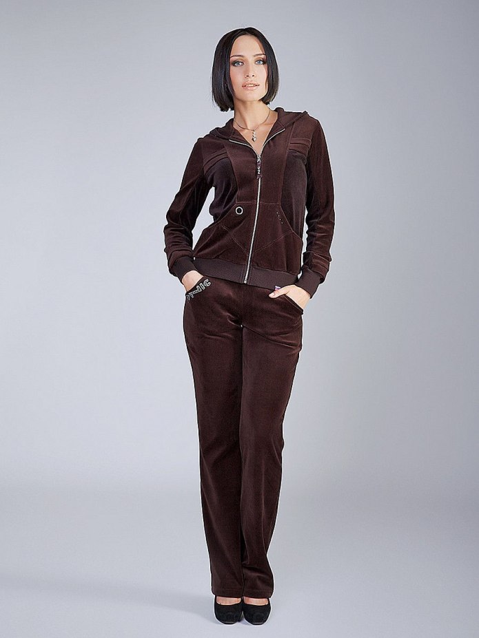Бархатный костюм брючный Donna Karan