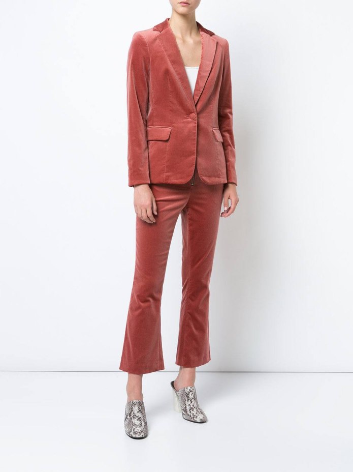 Бархатный костюм брючный Donna Karan