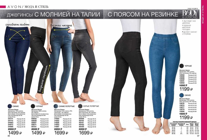 Джеггинсы эйвон черные
