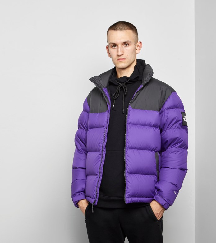 Пуховик the North face 700 фиолетовый