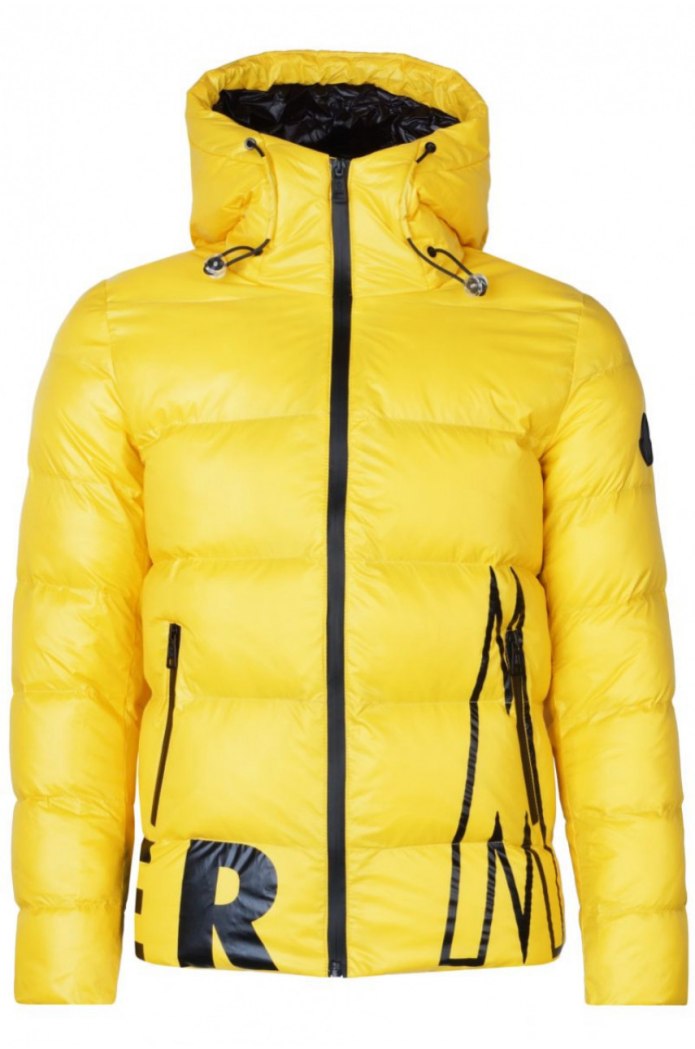 Желтая зимняя мужская куртка