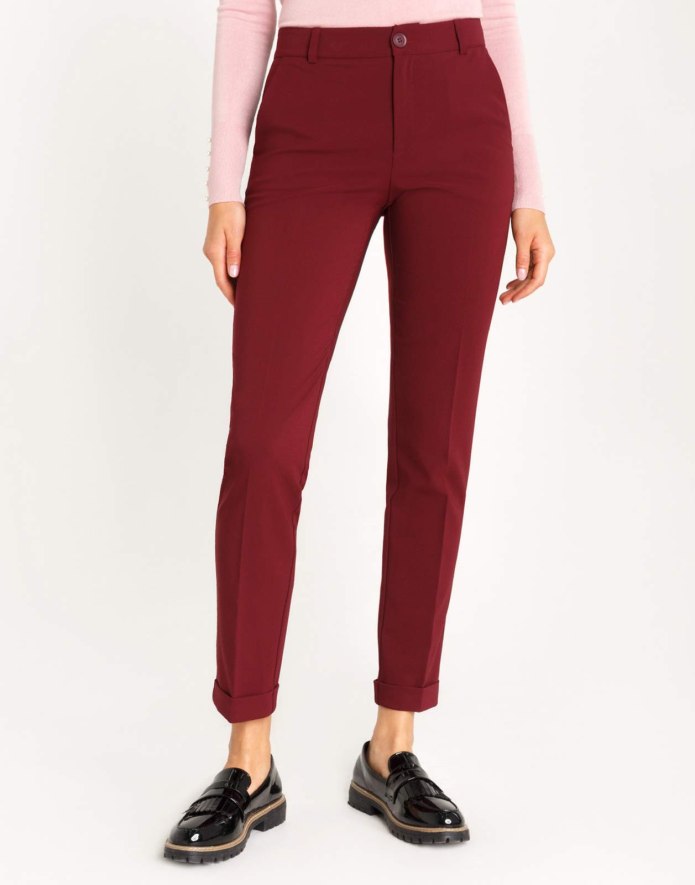 Benetton женский брюки бордовый 52876