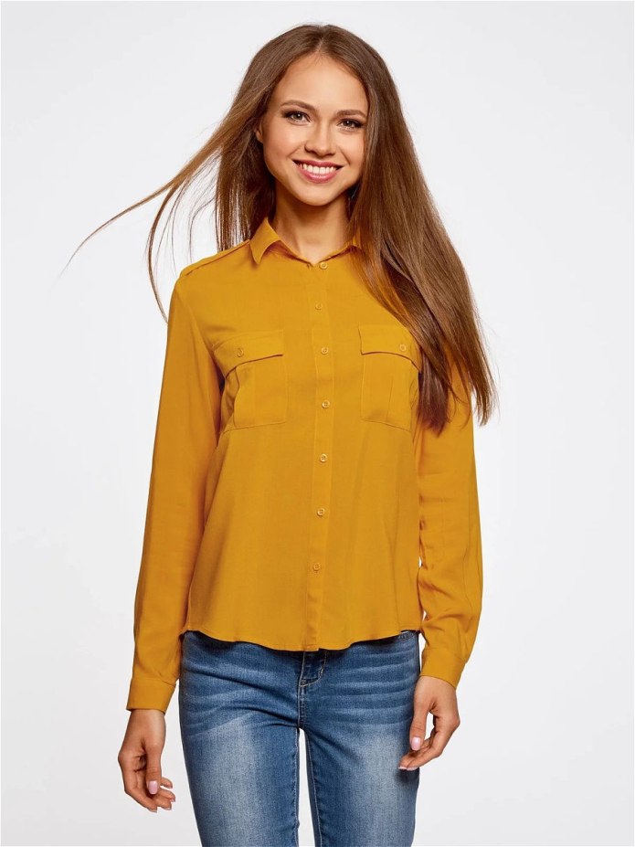 Бледно желтая рубашка