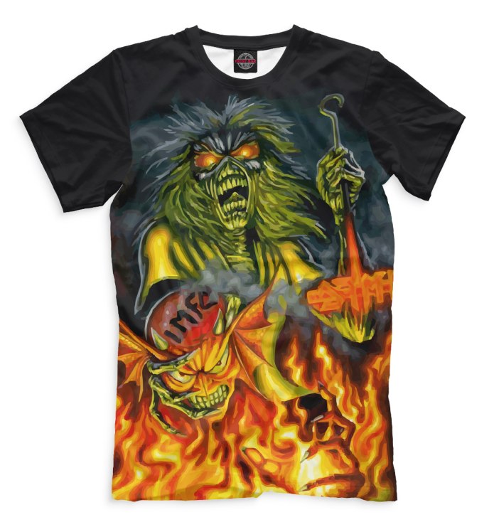 Футболка с принтом Iron Maiden мужская