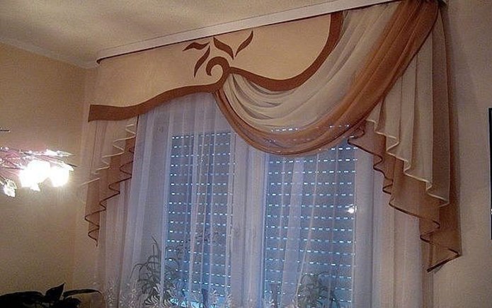 Ламбрекены и бандо в кухне