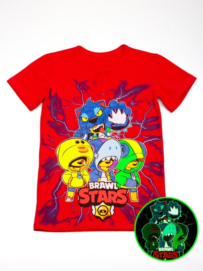 Черная футболка с динлмайком из БРАВЛ СТАРСК