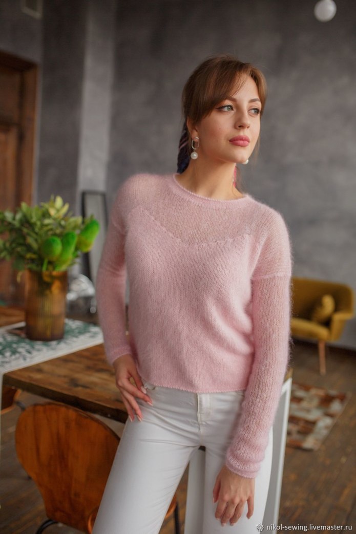 Сабрина мохеровый пуловер