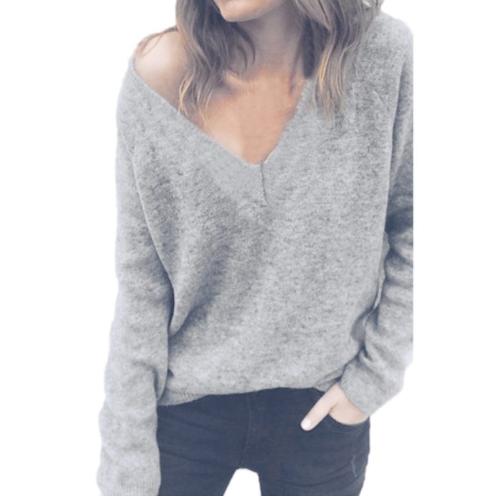 Джемпер с v-образным вырезом