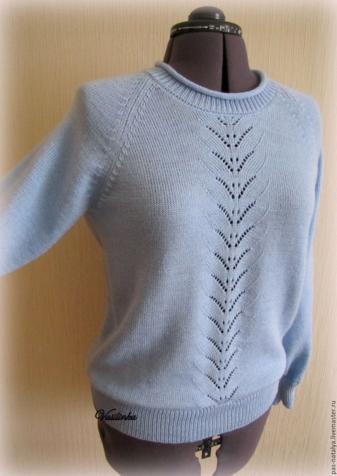 Вязаный свитер женский реглан