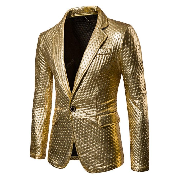 Золотой атласный пиджак