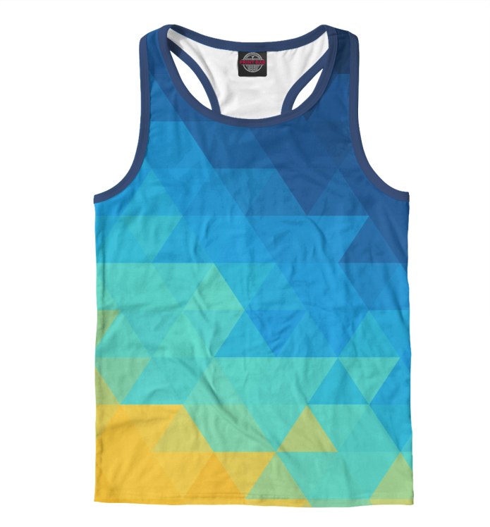 Мужская майка борцовка голубая