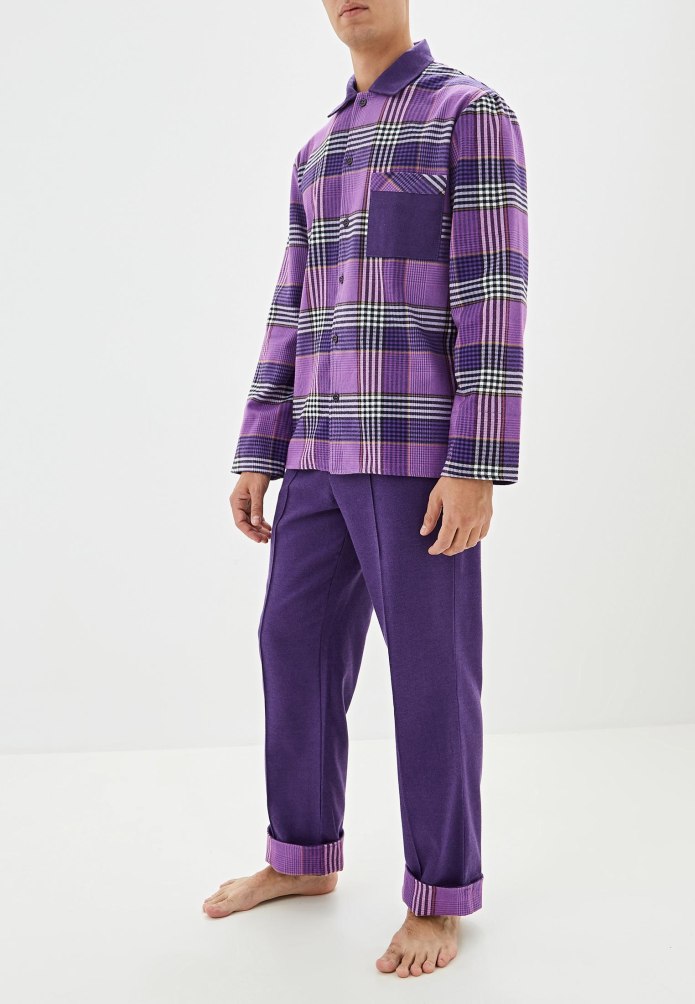 Мужская пижама шелковая