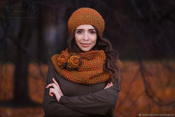 Модные вязаные шарфы