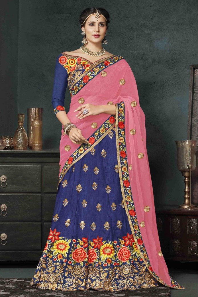 Crop Top White Lehenga