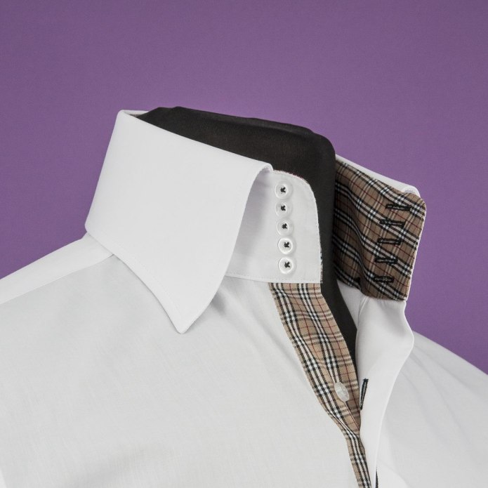 Рубашка с высоким воротником