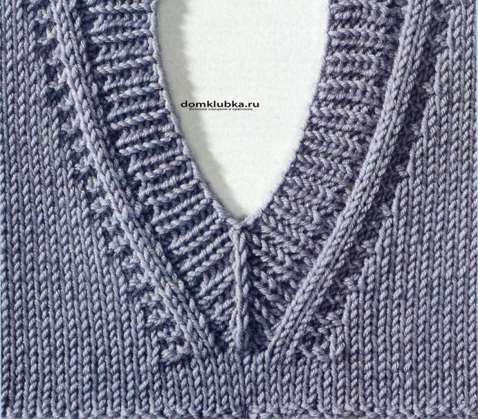 Теплый вязаный жилет