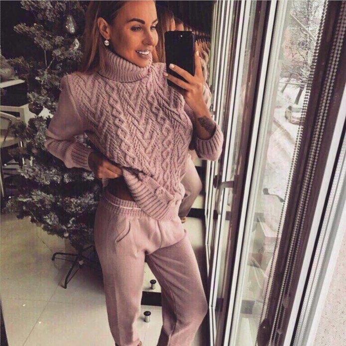 Трикотажный теплый костюм 2020 Зара