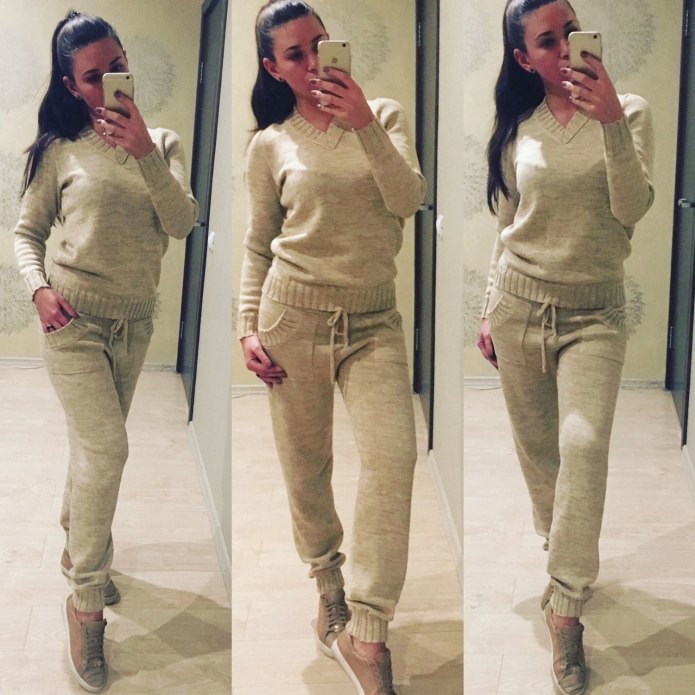 Шерстяной костюм женский