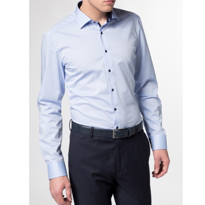Белая мужская рубашка Eterna Slim Fit