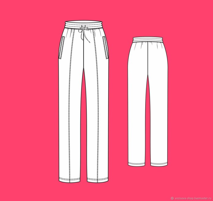 Брюки трубы женские выкройка