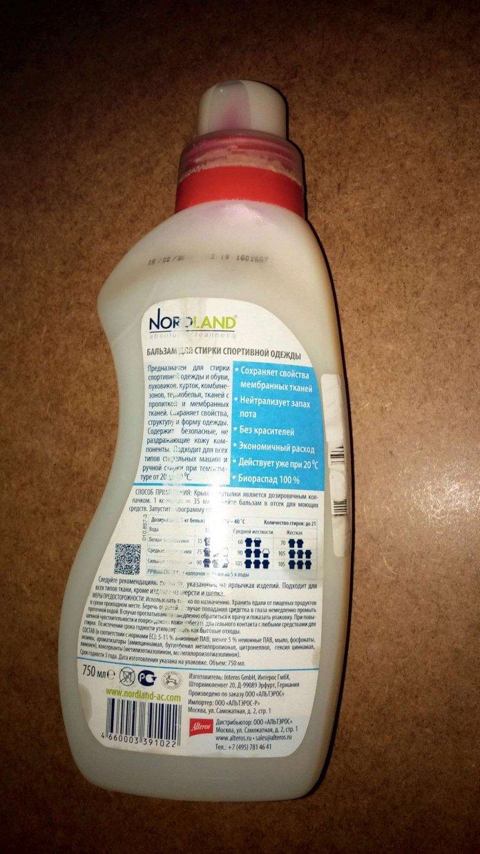 Бальзам для спортивной одежды Nordland